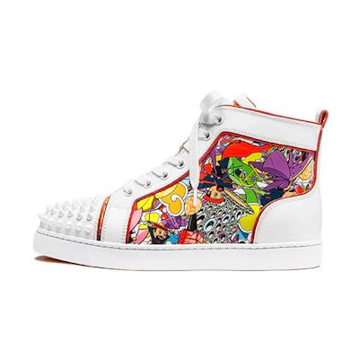 (W) Christian Louboutin Lou Spikes High-Top 'Multicolor'