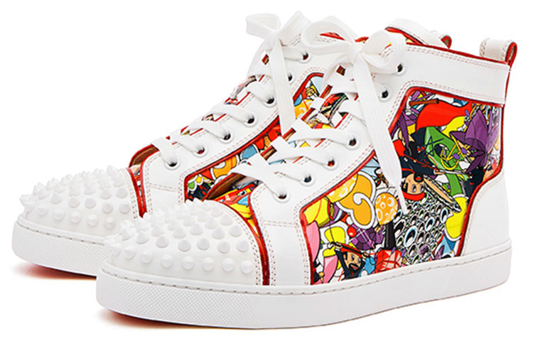 (W) Christian Louboutin Lou Spikes High-Top 'Multicolor' 圖 3