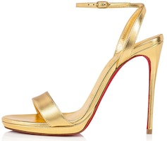 (Women) Christian Louboutin Loubi Queen 'Gold Fashion Sandal' 1220803G297 (Women) Christian Louboutin Loubi Queen 'Gold Fashion Sandal' 1220803G297