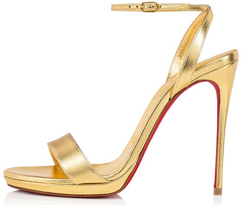 (Women) Christian Louboutin Loubi Queen 'Gold Fashion Sandal' 1220803G297 Buy (Women) Christian Louboutin Loubi Queen 'Gold Fashion Sandal' 1220803G297