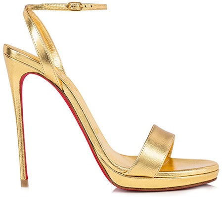 (Women) Christian Louboutin Loubi Queen 'Gold Fashion Sandal' 1220803G297 Order (Women) Christian Louboutin Loubi Queen 'Gold Fashion Sandal' 1220803G297