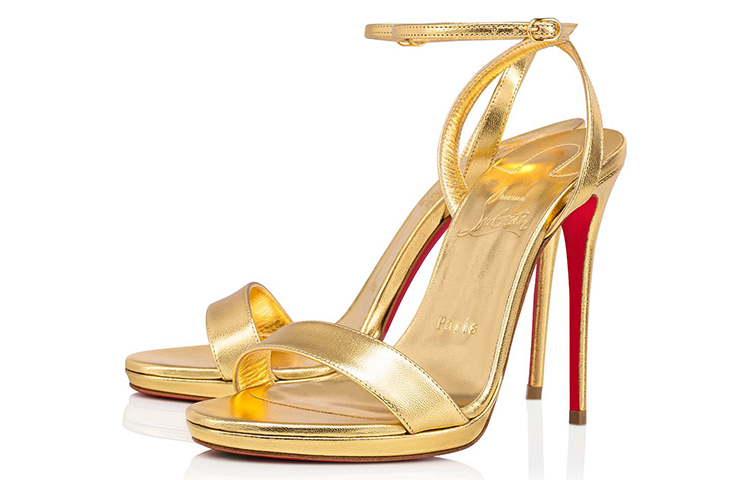 Lookbook (W) 克里斯提·鲁布托金色Loubi Queen时尚凉鞋 1220803G297