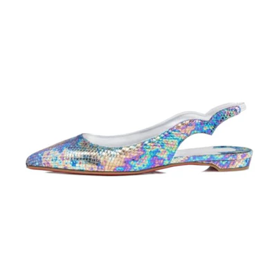 (W) Christian Louboutin Louis Flat 'Blue Leather'