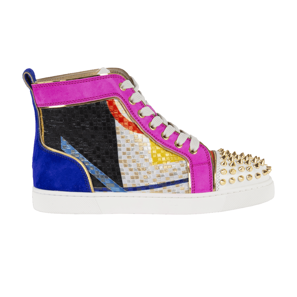 (W) Christian Louboutin Louis Flat Calf Spikes 'Multi-Color'