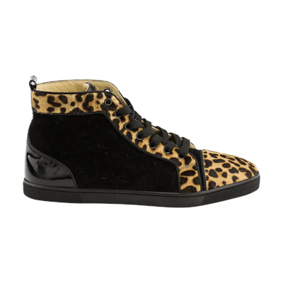 (W) Christian Louboutin Louis Flat Pony Hair 'Leopard'