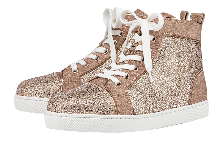 Order (W) Christian Louboutin Louis Strass High Top Sneaker ''Goud'' 1200070N142