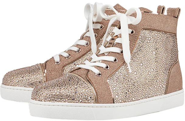 (W) Christian Louboutin Louis Strass High Top Sneaker ''Goud'' 1200070N142 Order (W) Christian Louboutin Louis Strass High Top Sneaker ''Goud'' 1200070N142