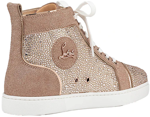 (W) Christian Louboutin Louis Strass High Top Sneaker ''Goud'' 1200070N142 Lookbook (W) Christian Louboutin Louis Strass High Top Sneaker ''Goud'' 1200070N142