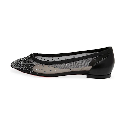 (W) Christian Louboutin Low-Top Flat 'Black Fashion'