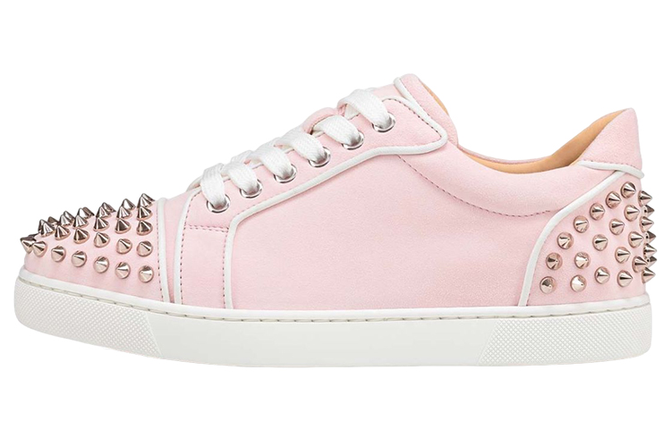 (W) Christian Louboutin Low-Top Suede Sneakers 'Pink'