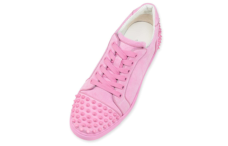 (W) Christian Louboutin Low-Top Suede Calfskin Sneakers 'Pink' 圖 3