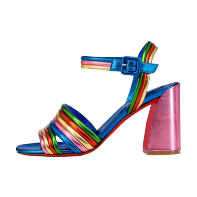 (W) Christian Louboutin Manola 'Blue Fashion Sandal'