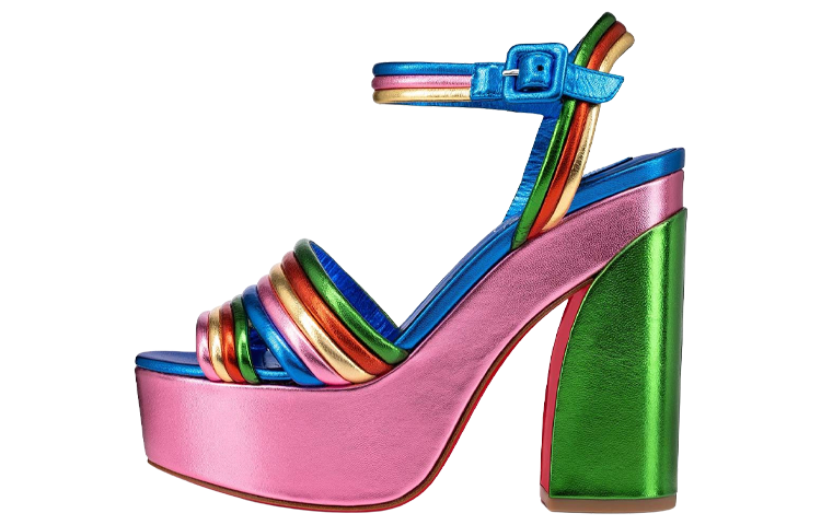 (Women) Christian Louboutin Manola Disco 'Colorblock Platform Sandal' 1221203T094