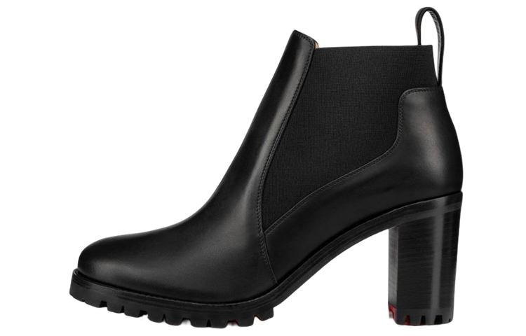 (W) Christian Louboutin Marcharoche Ankle Boot 'Black Calfskin'