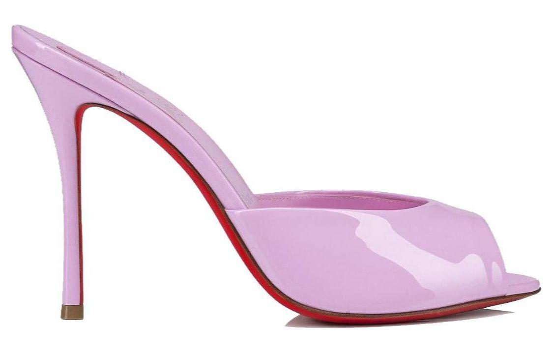 (W) Christian Louboutin Me Dolly Leather Open-Toe High-Heel Mule 'Purple' 圖 2