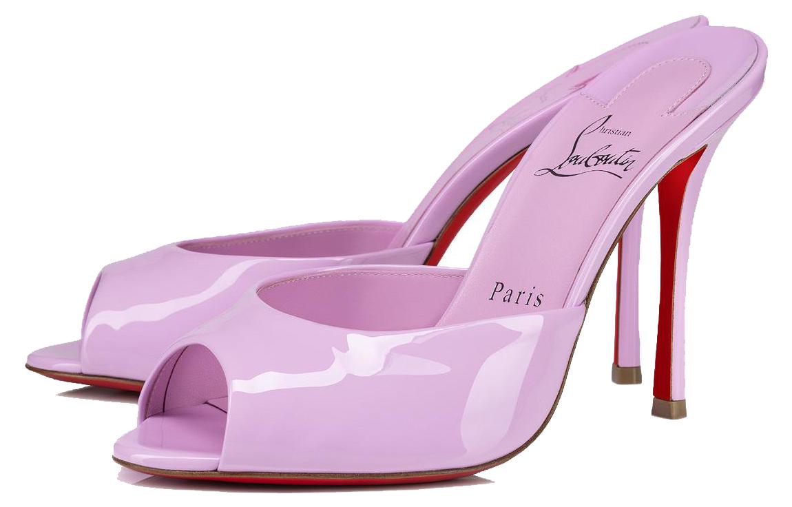 (W) Christian Louboutin Me Dolly Leather Open-Toe High-Heel Mule 'Purple' 圖 3