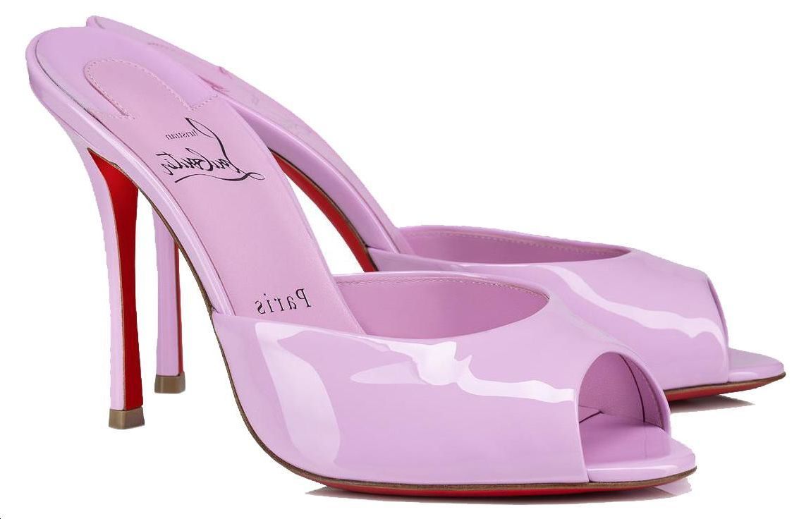 (W) Christian Louboutin Me Dolly Leather Open-Toe High-Heel Mule 'Purple' 圖 4