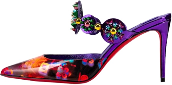 克里斯提安·魯布托 鏡面皮革涼鞋 女款 紫色 Buy 克里斯提安·魯布托 鏡面皮革涼鞋 女款 紫色