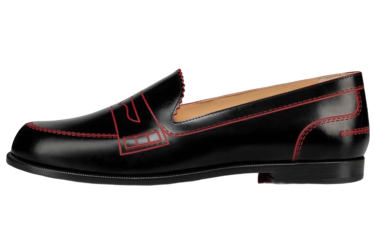 (W) Christian Louboutin Mocalaureat 'Black Leather'