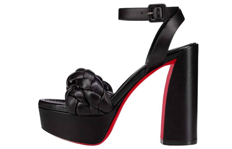 Buy (Women) Christian Louboutin Movida Brio 'Black Calfskin Sandal' 1221018B439