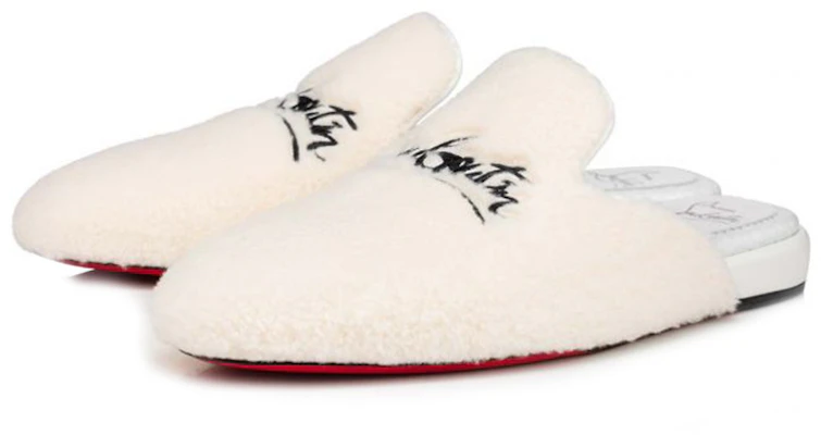 (W) 크리스찬 루부탱 화이트 레더 뮬 플랫 3210973WH43 Order (W) 크리스찬 루부탱 화이트 레더 뮬 플랫 3210973WH43