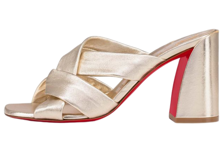 Buy (Women) Christian Louboutin Nappa Laminate Sandals 'Gold' 1221101T108