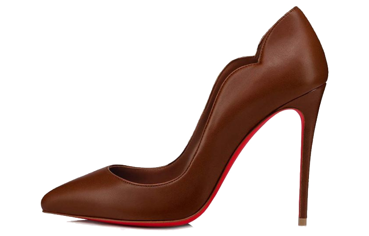 (W) Christian Louboutin Nappa Leather High Heels 'Light Brown'