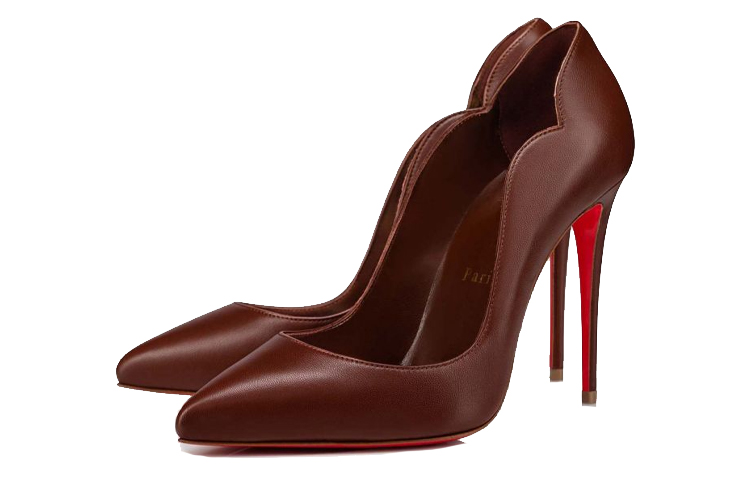 (W) Christian Louboutin Nappa Leather High Heels 'Brown' 圖 3