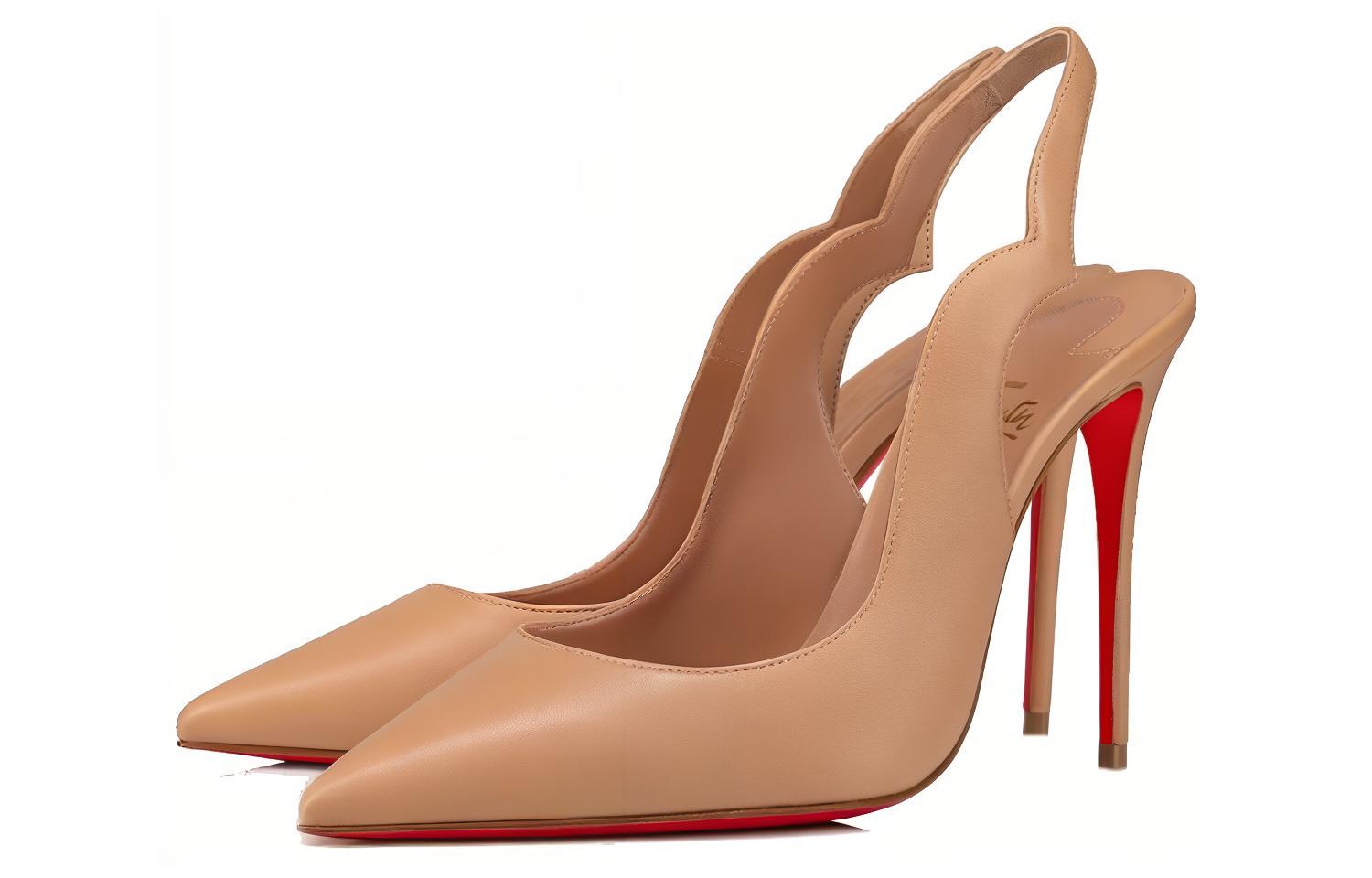 (W) Christian Louboutin Nappa Leather High Heels 'Nude' 圖 3
