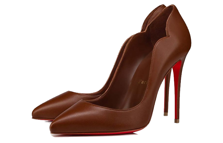 (W) Christian Louboutin Nappa Leather High Heels 'Light Brown' 圖 3
