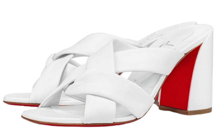 (W) Christian Louboutin Nappa Leather Sandals 'White' 圖 2