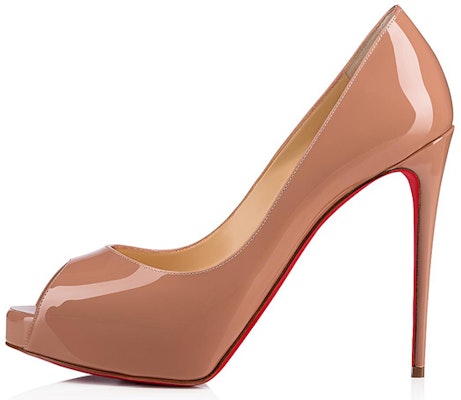 (Women) Christian Louboutin New Very Prive 120 Pump Nude Patent Leather 'Beige' 1150600PK1A Buy (Women) Christian Louboutin New Very Prive 120 Pump Nude Patent Leather 'Beige' 1150600PK1A