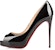 (W) Christian Louboutin New Very Prive 120 Tumit Hitam Kulit Patent 1150600BK01