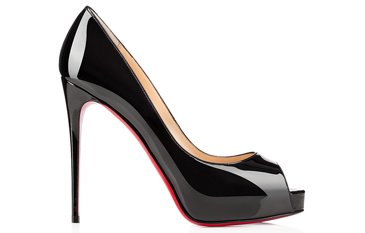 Order (W) Christian Louboutin New Very Prive 120 Tumit Hitam Kulit Patent 1150600BK01