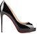 (W) Christian Louboutin New Very Prive 120 Tumit Hitam Kulit Patent 1150600BK01