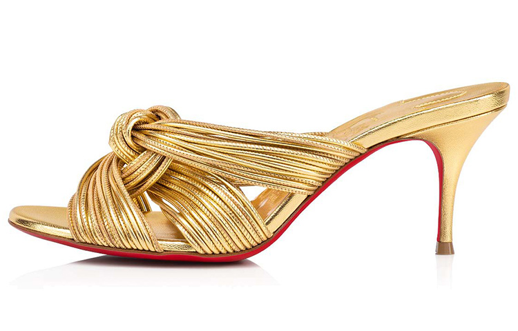 (Women) Christian Louboutin Open-Toe Sandal 'Gold' 1220814G297