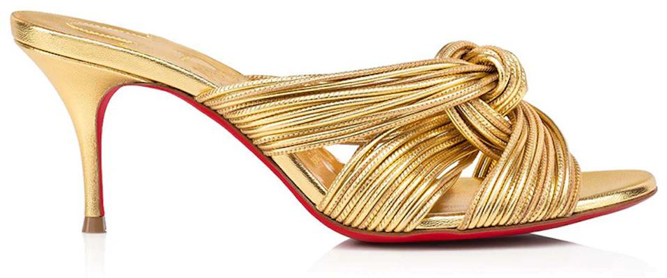 (W) Sandalia con Punta Abierta Christian Louboutin 'Dorado' 1220814G297 Order (W) Sandalia con Punta Abierta Christian Louboutin 'Dorado' 1220814G297