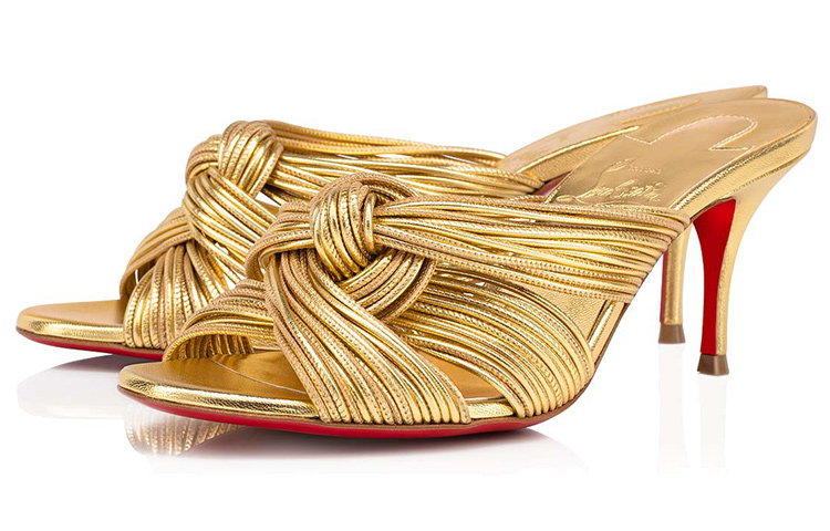 Lookbook (W) 克里斯提安·鲁布托金色露趾凉鞋 1220814G297