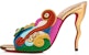 (W) Sandal Tumit Tinggi Christian Louboutin Open Toe 'Multicolor' 3191215CMA3