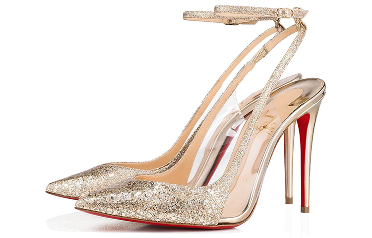 (W) Christian Louboutin Optichoc High Heels 'Gold Glitter' 圖 3
