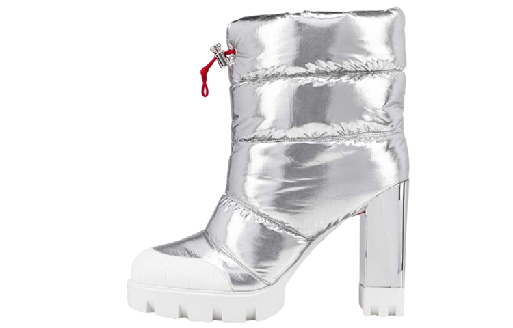 (W) Christian Louboutin Oriona Lug 'Silver Leather'