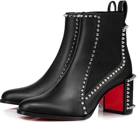(Women) Christian Louboutin Out Line Spike 'Black High-Top Bootie' 3210964BK01 Order (Women) Christian Louboutin Out Line Spike 'Black High-Top Bootie' 3210964BK01