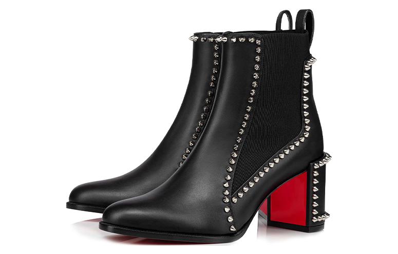 Order (W) Christian Louboutin Out Line Spike 'Boot Hitam Tinggi' 3210964BK01