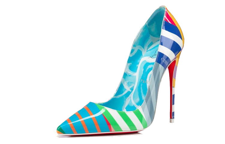 (W) Christian Louboutin Patent Calfskin Print High Heels 'Multicolor' 圖 2