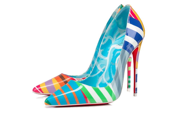 (W) Christian Louboutin Patent Calfskin Print High Heels 'Multicolor' 圖 3