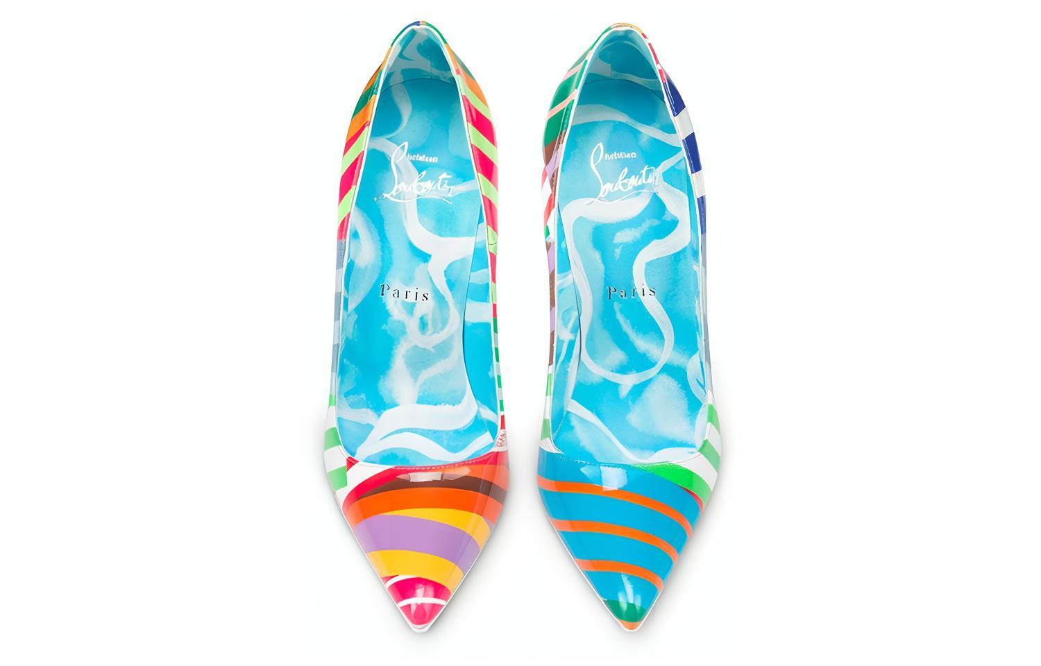 (W) Christian Louboutin Patent Calfskin Print High Heels 'Multicolor' 圖 4