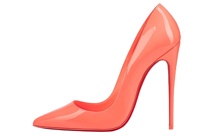 (W) Christian Louboutin Patent High Heels 'Orange'