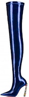 (Women) Christian Louboutin Patent Leather Pointed Toe Stiletto Over-The-Knee Boots 10cm 'Blue' 32309505568 (Women) Christian Louboutin Patent Leather Pointed Toe Stiletto Over-The-Knee Boots 10cm 'Blue' 32309505568