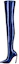Buy (W) Christian Louboutin Leren Puntige Overknee Stiletto Laarzen 10cm ''Blauw'' 32309505568