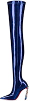 (Women) Christian Louboutin Patent Leather Pointed Toe Stiletto Over-The-Knee Boots 10cm 'Blue' 32309505568 (Women) Christian Louboutin Patent Leather Pointed Toe Stiletto Over-The-Knee Boots 10cm 'Blue' 32309505568